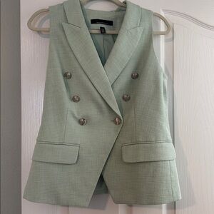 White House Black Market Light Green Vest
